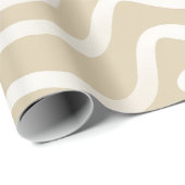 Minimale beige Sandwellen-Warm-Abstract-Pattern Geschenkpapier (Rolleneckpunkt)