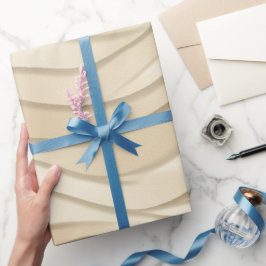 Minimale beige Sandwellen-Warm-Abstrakte Muster Geschenkpapier