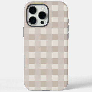 Minimale beige Schachbrettmuster iPhone 16 Pro Max Hülle