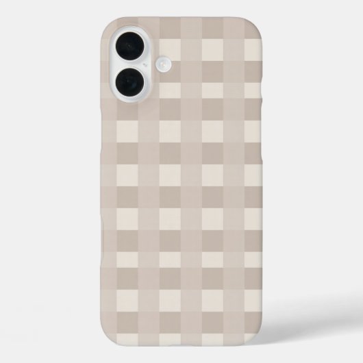Minimale beige Schachbrettmuster Case-Mate iPhone Hülle (Rückseite)