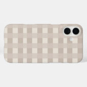 Minimale beige Schachbrettmuster Case-Mate iPhone Hülle (Rückseite (Horizontal))