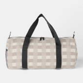 Minimale beige Schachbrettmuster Duffle Bag (Rückseite)