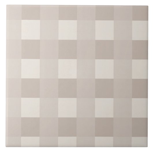 Minimale beige Schachbrettmuster Fliese (Vorderseite)