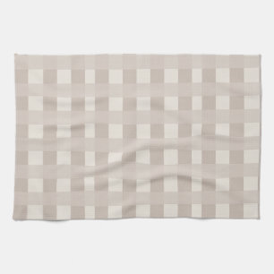 Minimale beige Schachbrettmuster Geschirrtuch