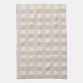 Minimale beige Schachbrettmuster Geschirrtuch (Vertikal)