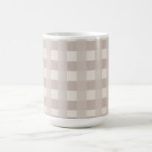 Minimale beige Schachbrettmuster Kaffeetasse (Mittel)