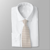 Minimale beige Schachbrettmuster Krawatte (Gebunden)