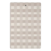 Minimale beige Schachbrettmuster Mini Klemmbrett (Rückseite)