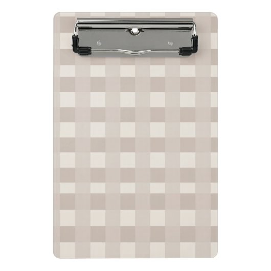 Minimale beige Schachbrettmuster Mini Klemmbrett (Vorderseite)