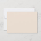 Minimale Beige-Script-Hochzeit RSVP Karte (Rückseite)