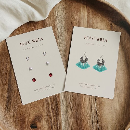 Minimale Beige- und Terracotta-Erdring-Karte