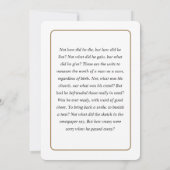 Minimale Beileid Beerdigungskarte Dankeskarte (Rückseite)