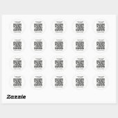 Minimale benutzerdefinierte QR-Code-Geschäftsaufkl Runder Aufkleber (Blatt)