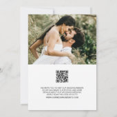 Minimale benutzerdefinierte Skriptnamen Foto Hochz Save The Date (Rückseite)