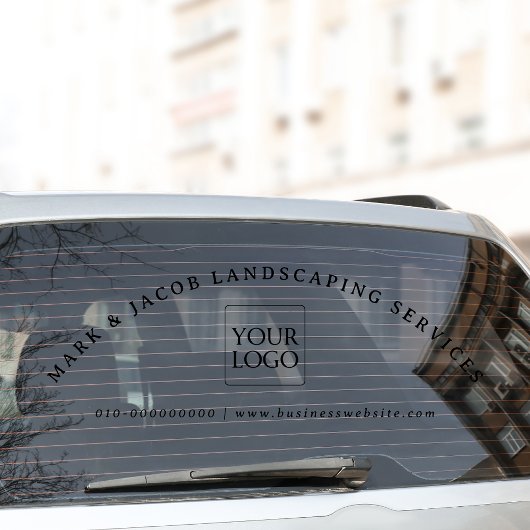 Minimale benutzerdefinierte Text-Business-Logo-Kfz Fensteraufkleber