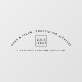 Minimale benutzerdefinierte Text-Business-Logo-Kfz Fensteraufkleber (Blatt)