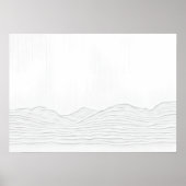 Minimale Berg-Linienkunstposter Poster (Vorne)