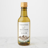 Minimale Berge Weinetikett (Vorderseite)