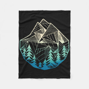 Minimale Berggeometrie Outdoor Wandern Fleecedecke