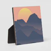 Minimale Berglandschaft Fotoplatte (Vorderseite)