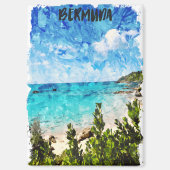 Minimale Bermuda Karibik Insel Tropische Landschaf Magnet (Vorderseite)