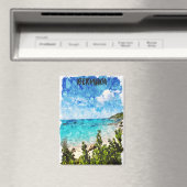 Minimale Bermuda Karibik Insel Tropische Landschaf Magnet (In Situ (Geschirrspüler))