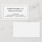Minimale, Berufliche Anwaltskarte Visitenkarte (Vorne/Hinten)