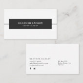 Minimale berufliche Geschäfts-Karten Visitenkarte (Vorne/Hinten)