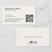 Minimale Berufliche QR-Code-Visitenkarte Visitenkarte (Vorne/Hinten)