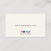 Minimale Berufliche QR-Code-Visitenkarte Visitenkarte (Rückseite)