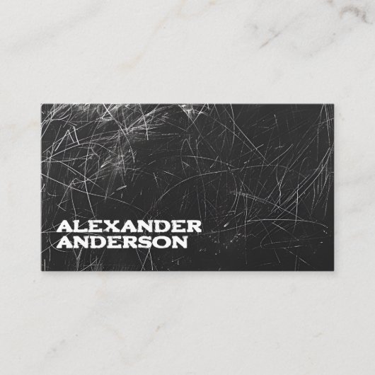 Minimale Berufliche schwarze Holzkohlefaser Visitenkarte (Vorderseite)
