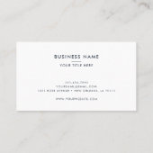 Minimale Berufliche Script Monogram Navy Visitenkarte (Rückseite)