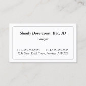 Minimale Berufliche Visitenkarte (Vorderseite)