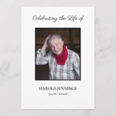 Minimale Bestattungsprogrammaufstellung Programm (Vorderseite)