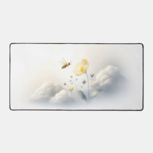 Minimale Biene & Wolken-Schreibtischmatte Schreibtischunterlage