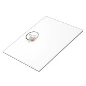 *~* Minimale Bläschen-Glitzer-Monogramm erste Girl Notizblock (angewinkelt)