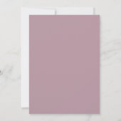Minimale Blatt | Formale Monogramm-Hochzeitseinlad Einladung (Rückseite)