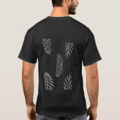 Minimale Blättchen-Muster T-Shirt (Rückseite)