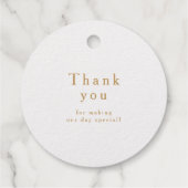 Minimale Blätter "mit Liebe" Geschenkanhänger (Rückseite)