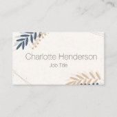 Minimale Blätter Visitenkarte (Vorderseite)