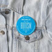 Minimale Blaue ASD-Autismus-Bewusstsein-ADHS-Sonde Button (Beispiel)