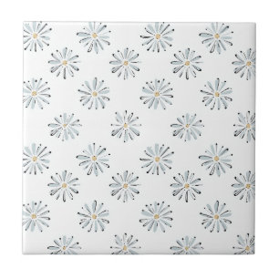 Minimale Blaue Gänseblümchen-Blumen Fliese