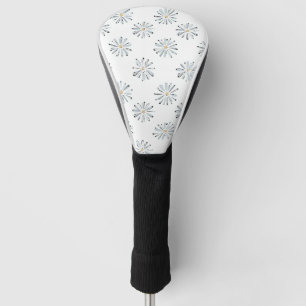 Minimale Blaue Gänseblümchen-Blumen Golf Headcover