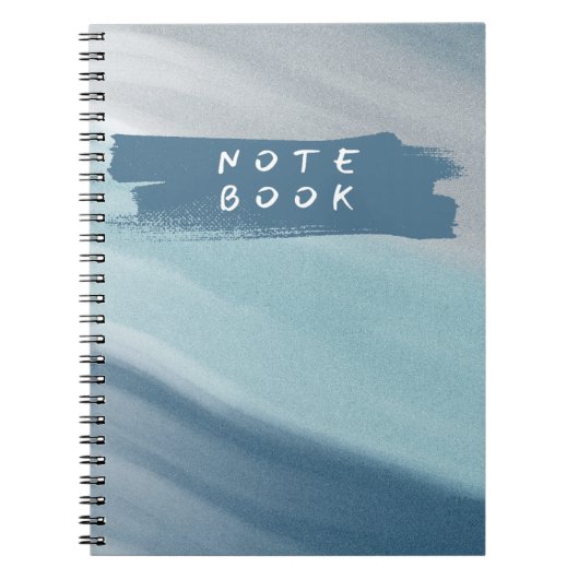 Minimale blaue Gradient-Notizbuchhülle Notizblock (Vorderseite)