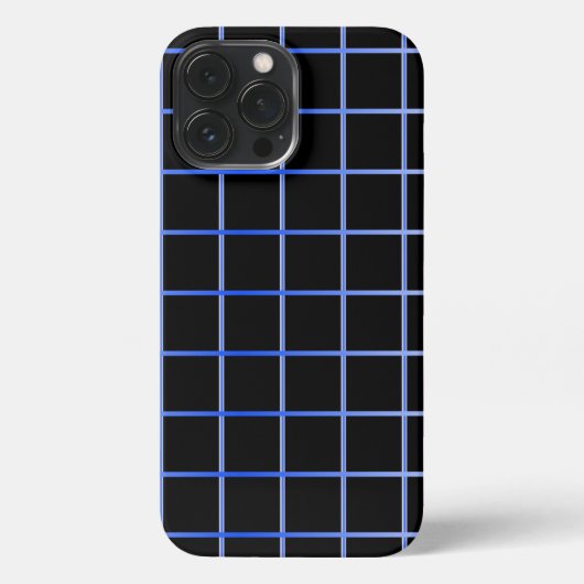 Minimale blaue Grid-Hülle | Moderne Geometrie   iPhone Hülle (Rückseite)