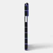 Minimale blaue Grid-Hülle | Moderne Geometrie   iPhone Hülle (Rechte Seite)