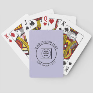 Minimale blaue Logo-Text-Branding-Design-Poker-Kar Spielkarten