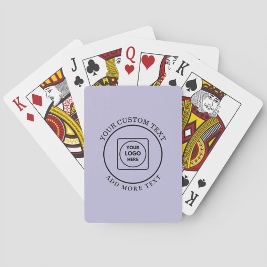 Minimale blaue Logo-Text-Branding-Design-Poker-Kar Spielkarten (Rückseite)
