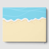 Minimale Blaue Ozean-Sommerhochzeit Gästebuch (Rückseite)