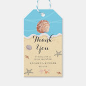 Minimale Blaue Ozean Sommerhochzeit Geschenkanhänger (Vorderseite)